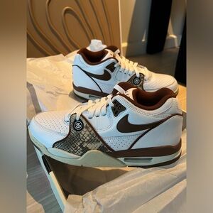 Stussy x Air Flight 89 Low SP Pecan Sneakers - BRAND NEW - BOX INCLUDED